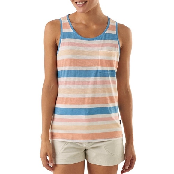 Patagonia Mainstay Tank Top, Organic Cotton Blend, Striped, Size S - Picture 1 of 9